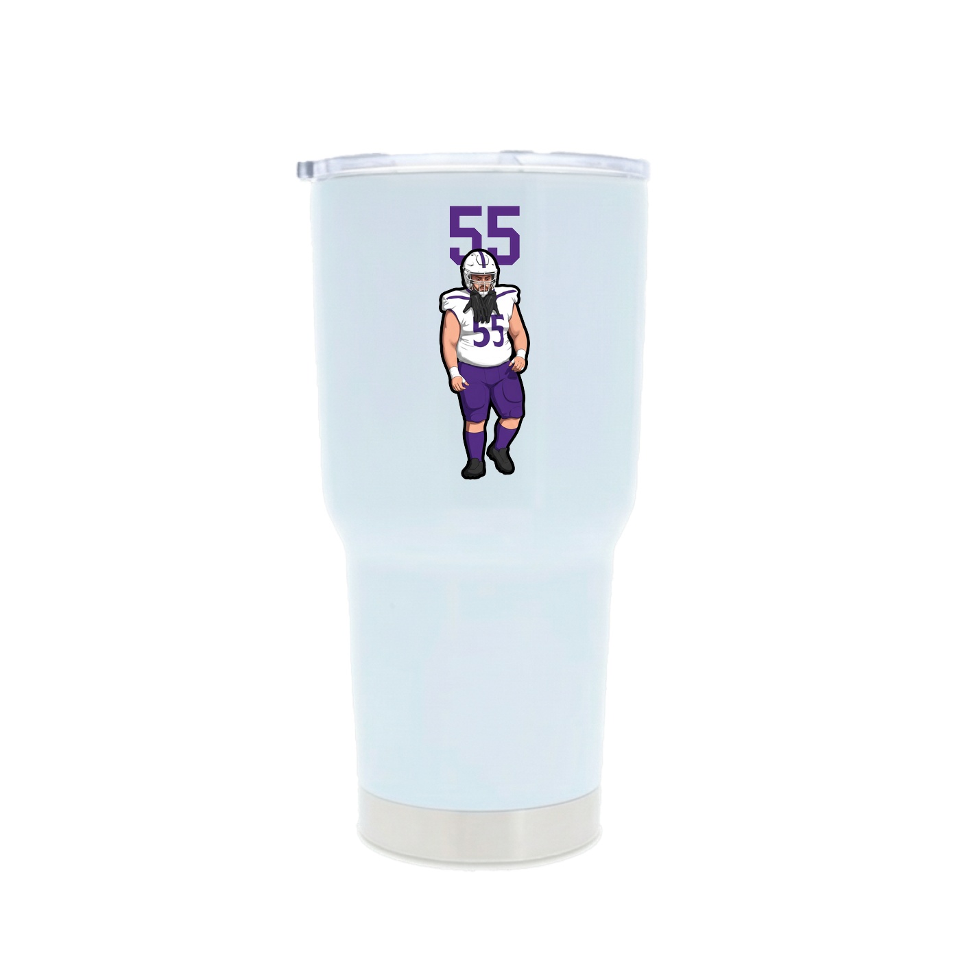 30oz Stainless Steel Tumbler — Number Top in White