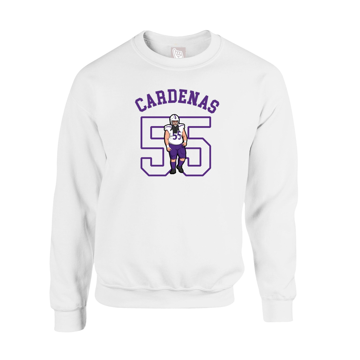 Fleece Crew — Shirsey Arch in White