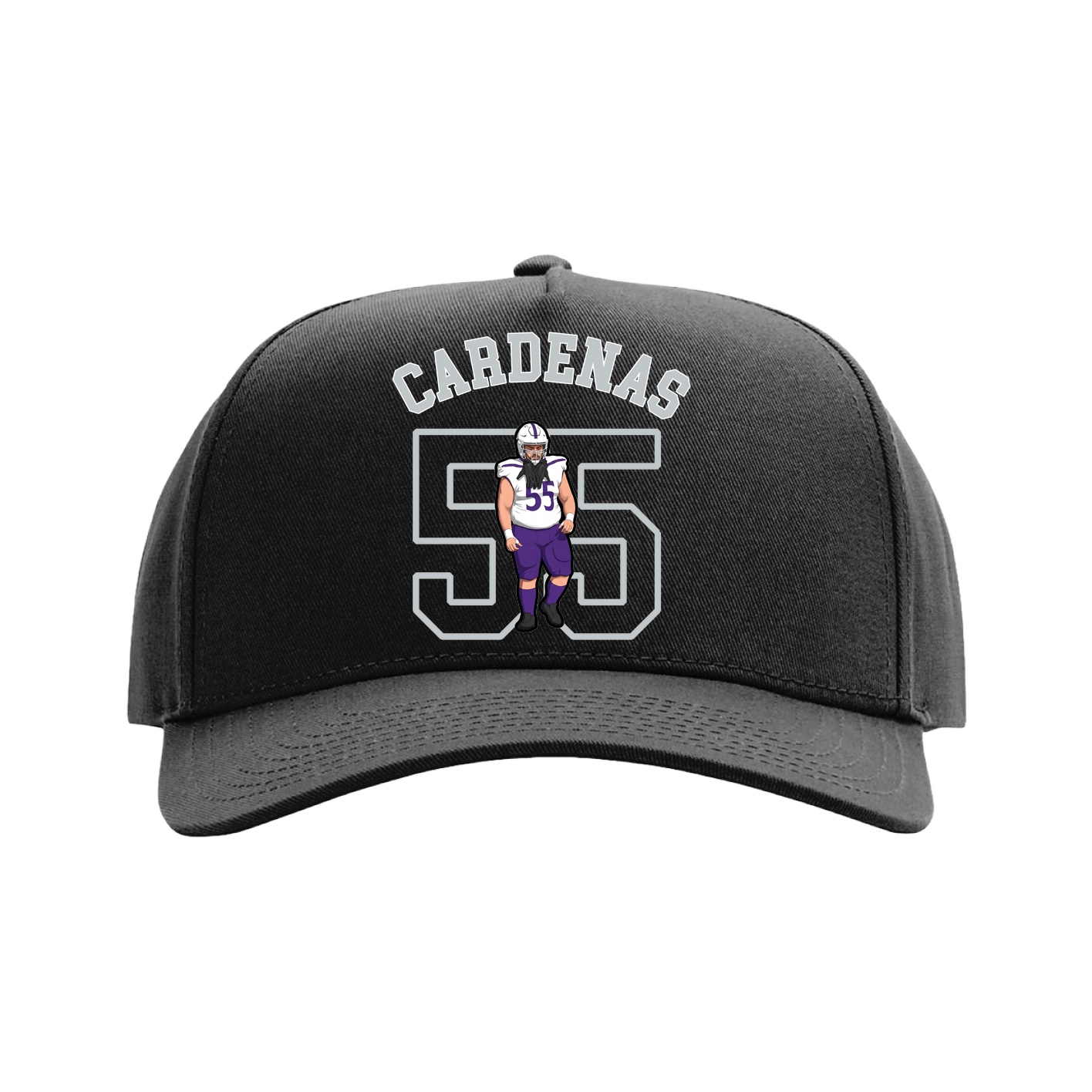 Full Fabric Five-Panel Champ Cap — Shirsey Arch in Black