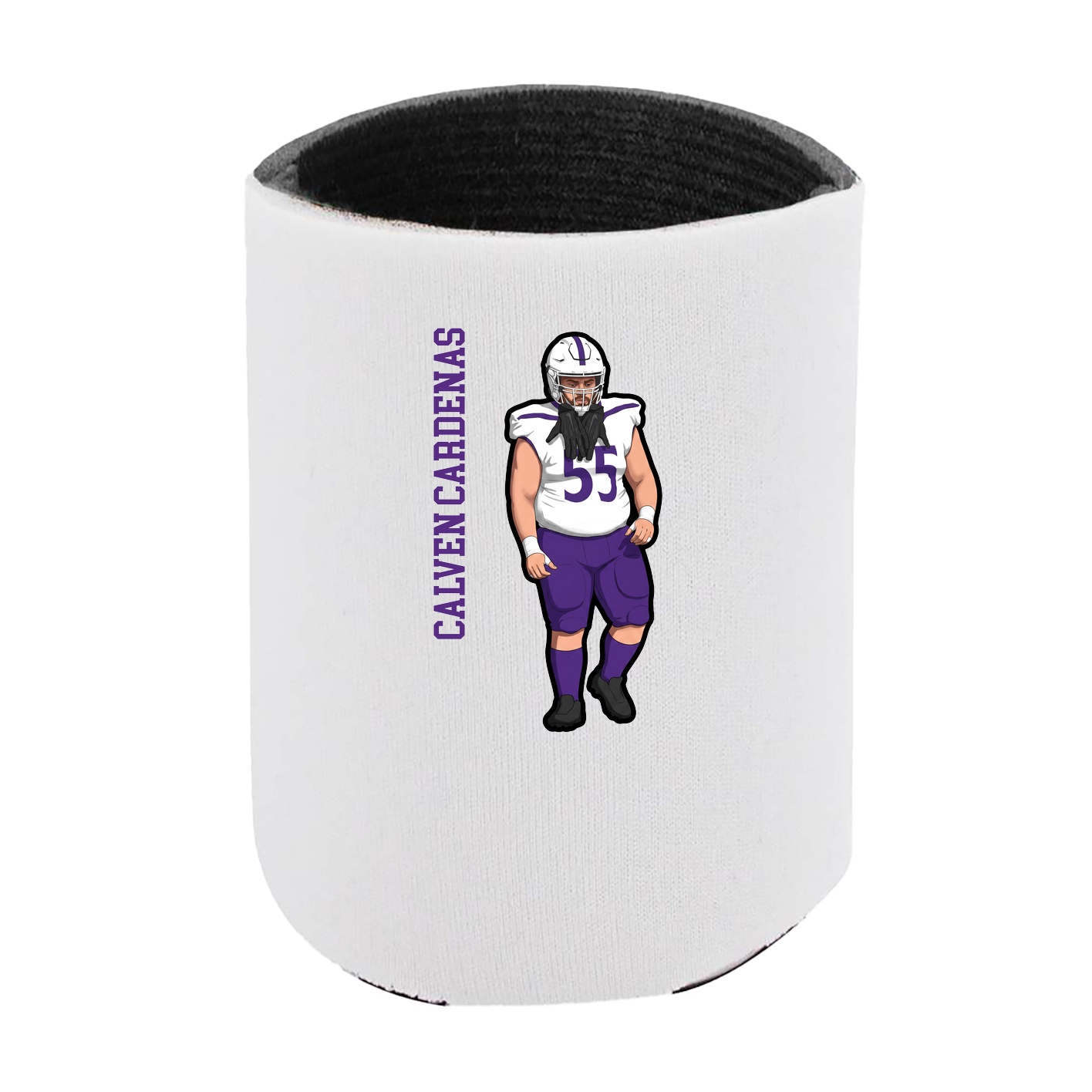 Can Holder — Name Vertical in White