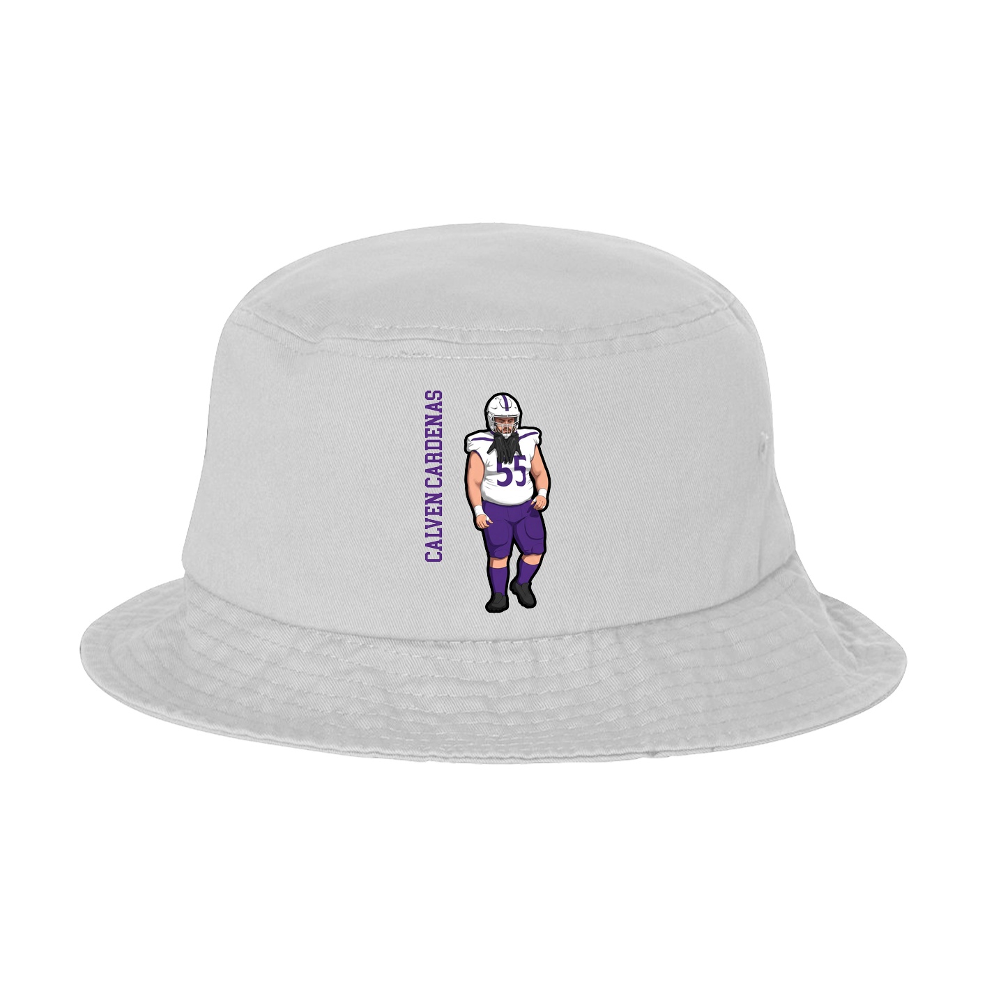 Bucket Cap — Name Vertical in White