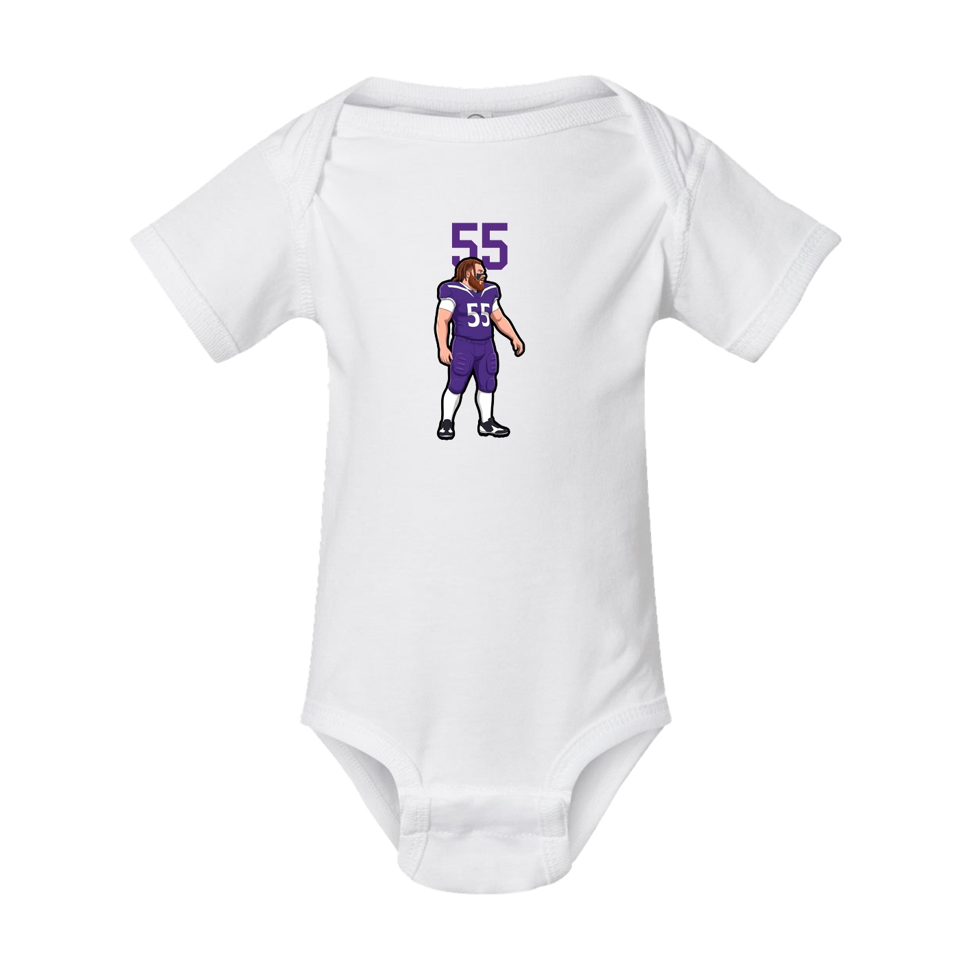 Baby Onesie — Number Top in White