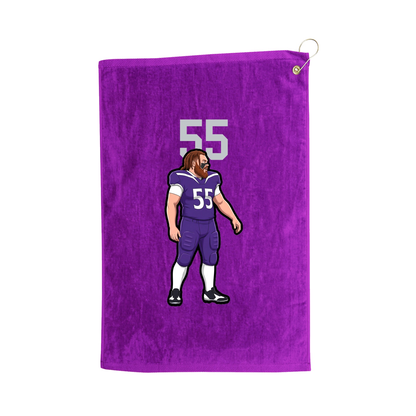 Golf Towel — Number Top in Purple