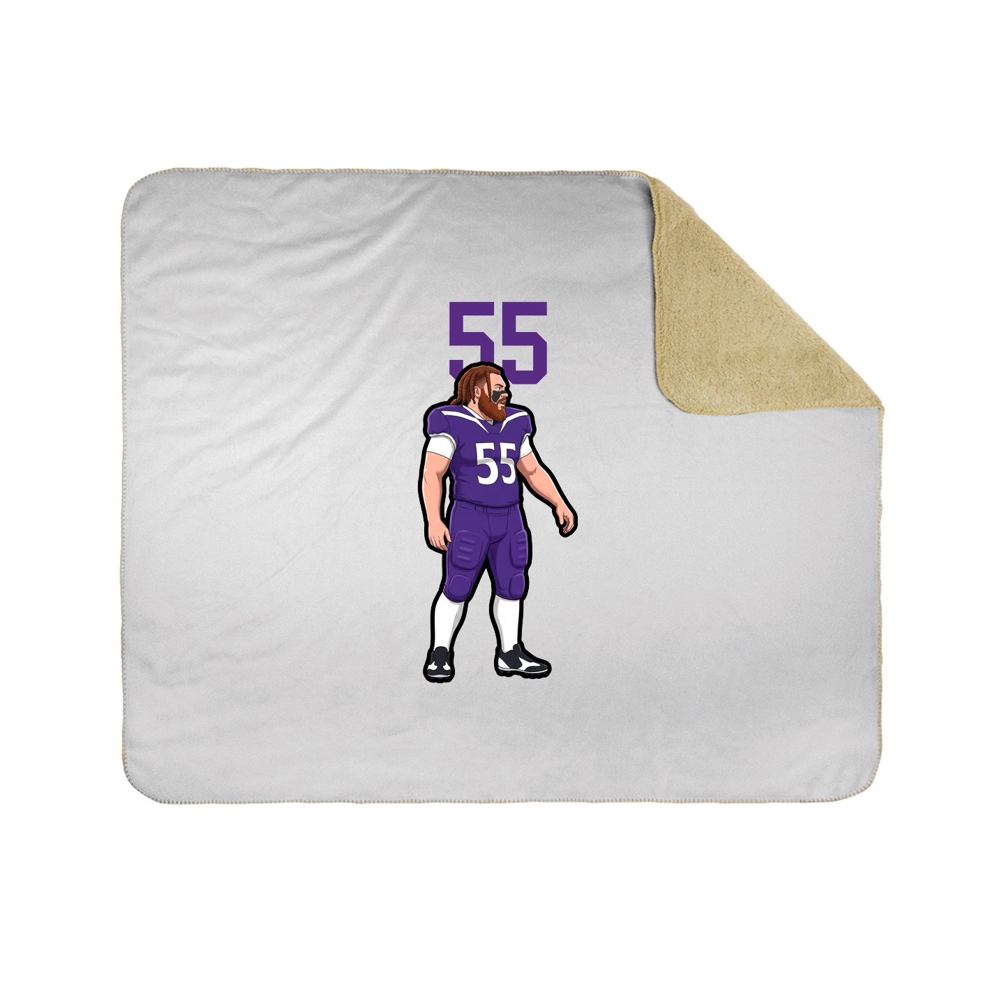 Throw Blanket — Number Top in White