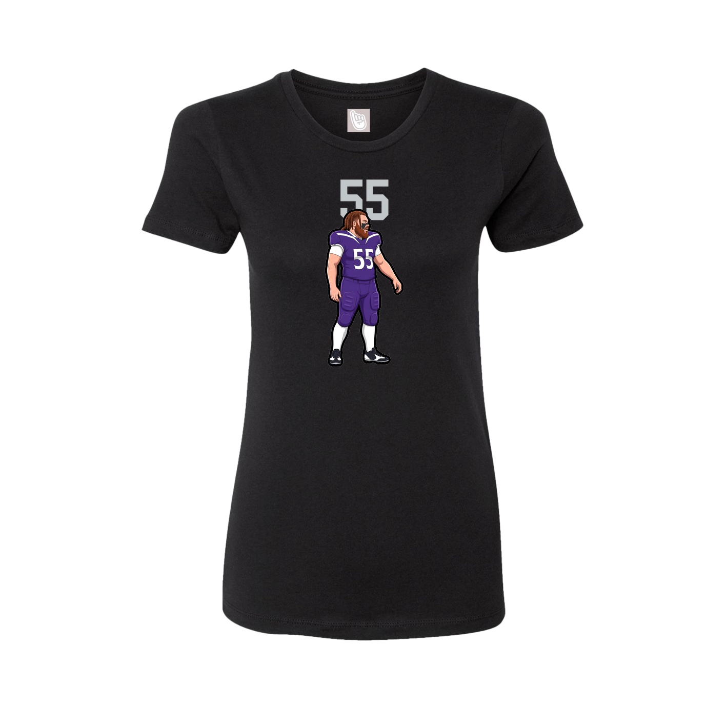 Womens Tee — Number Top in Black