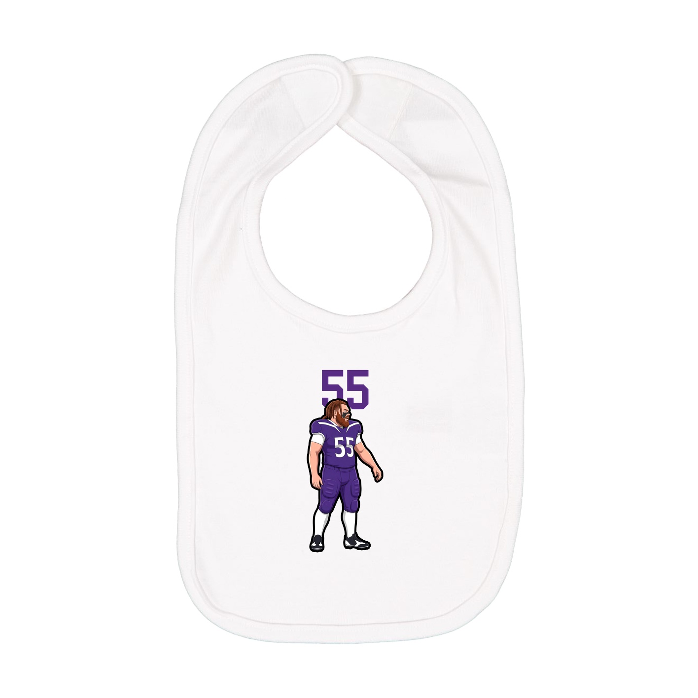 Infant Bib — Number Top in White