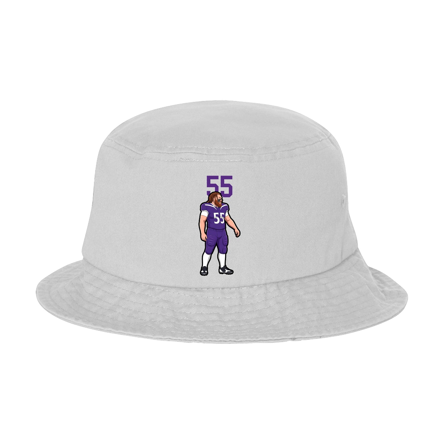 Bucket Cap — Number Top in White