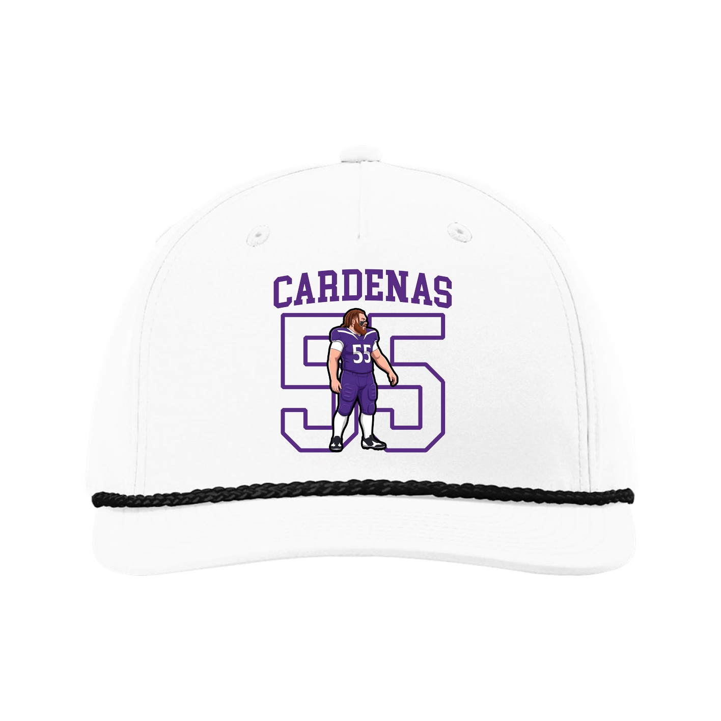Five-Panel Classic Rope Cap — Shirsey in White