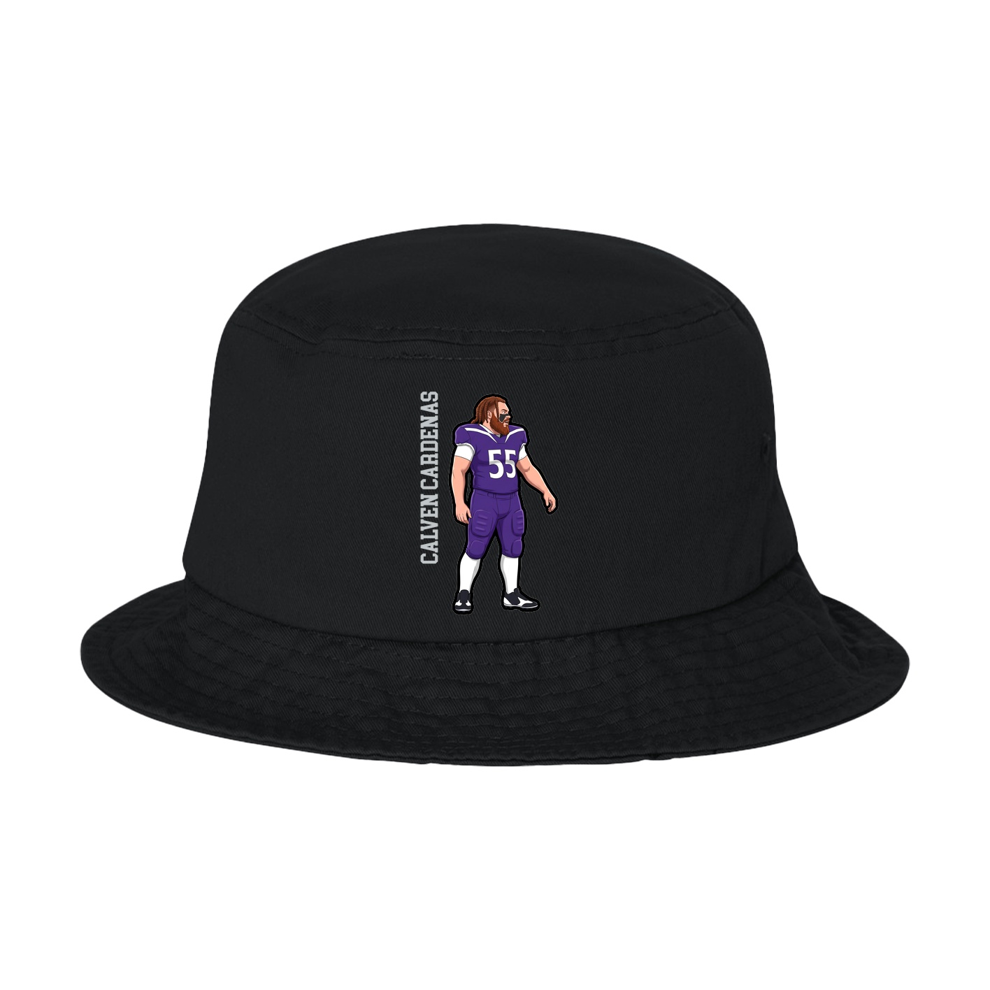 Bucket Cap — Name Vertical in Black