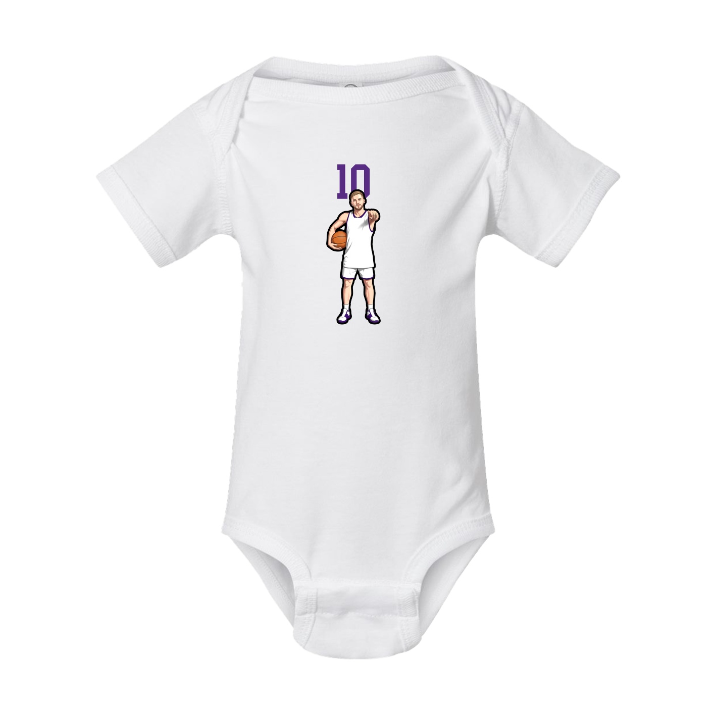 Baby Onesie — Number Top in White