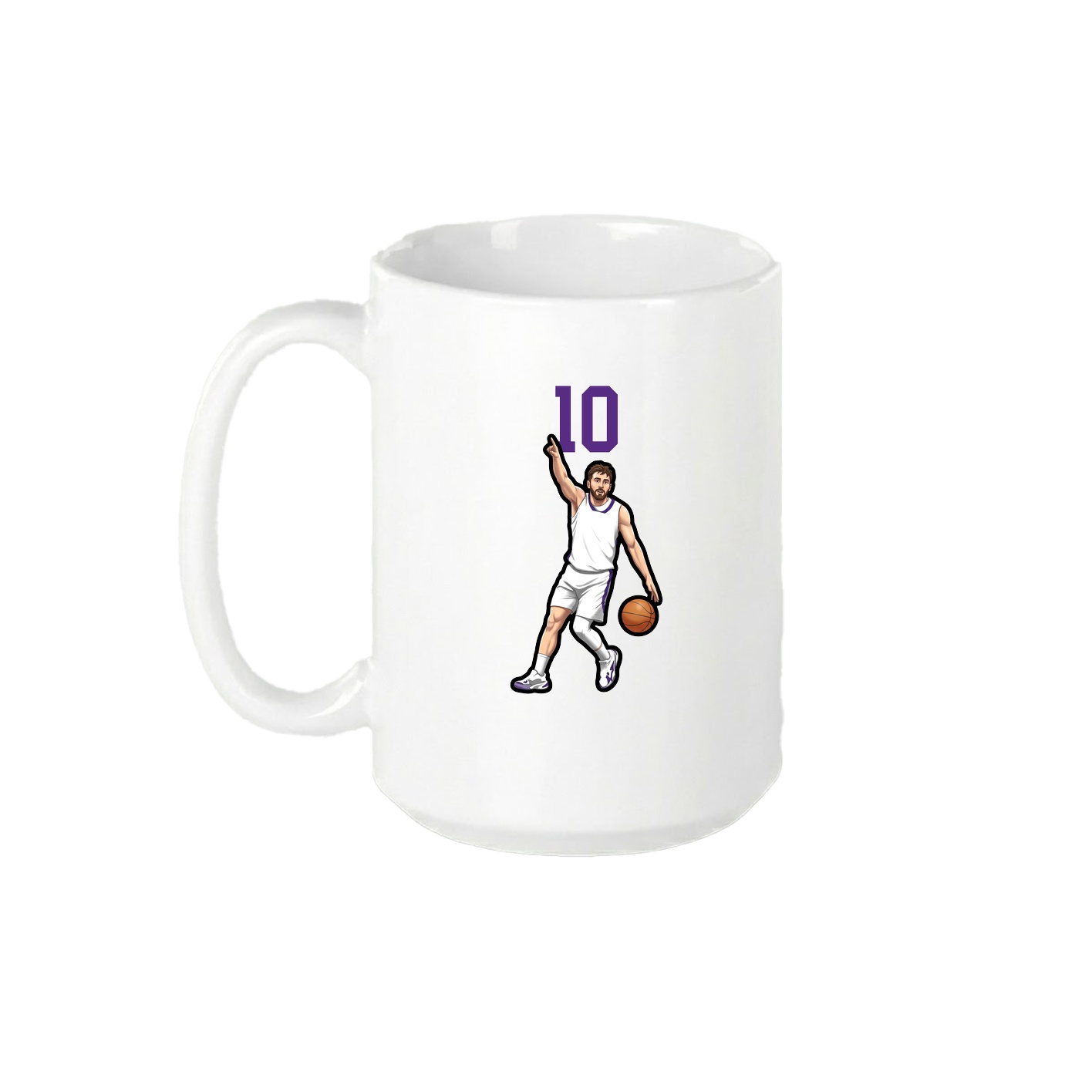 15oz Coffee Mug — Number Top in White