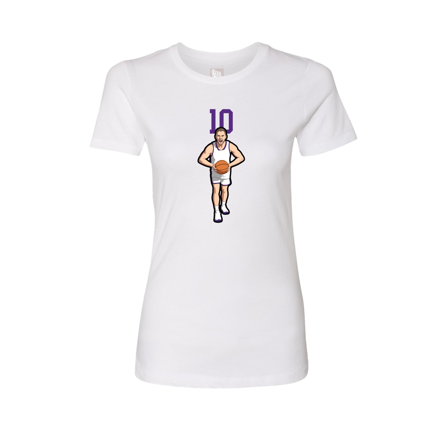 Fitted Women's Tee — Number Top in White