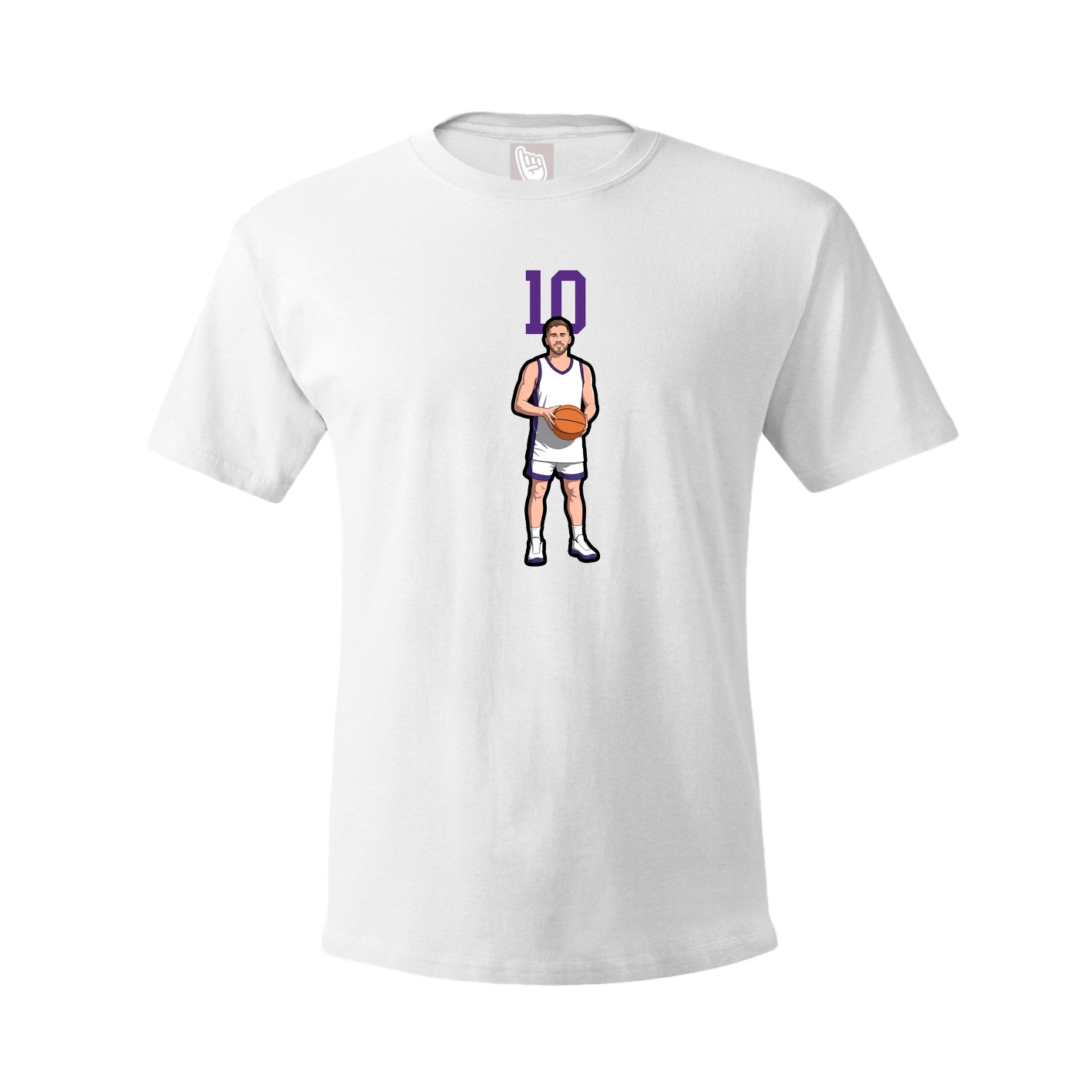 Youth Tee — Number Top in White