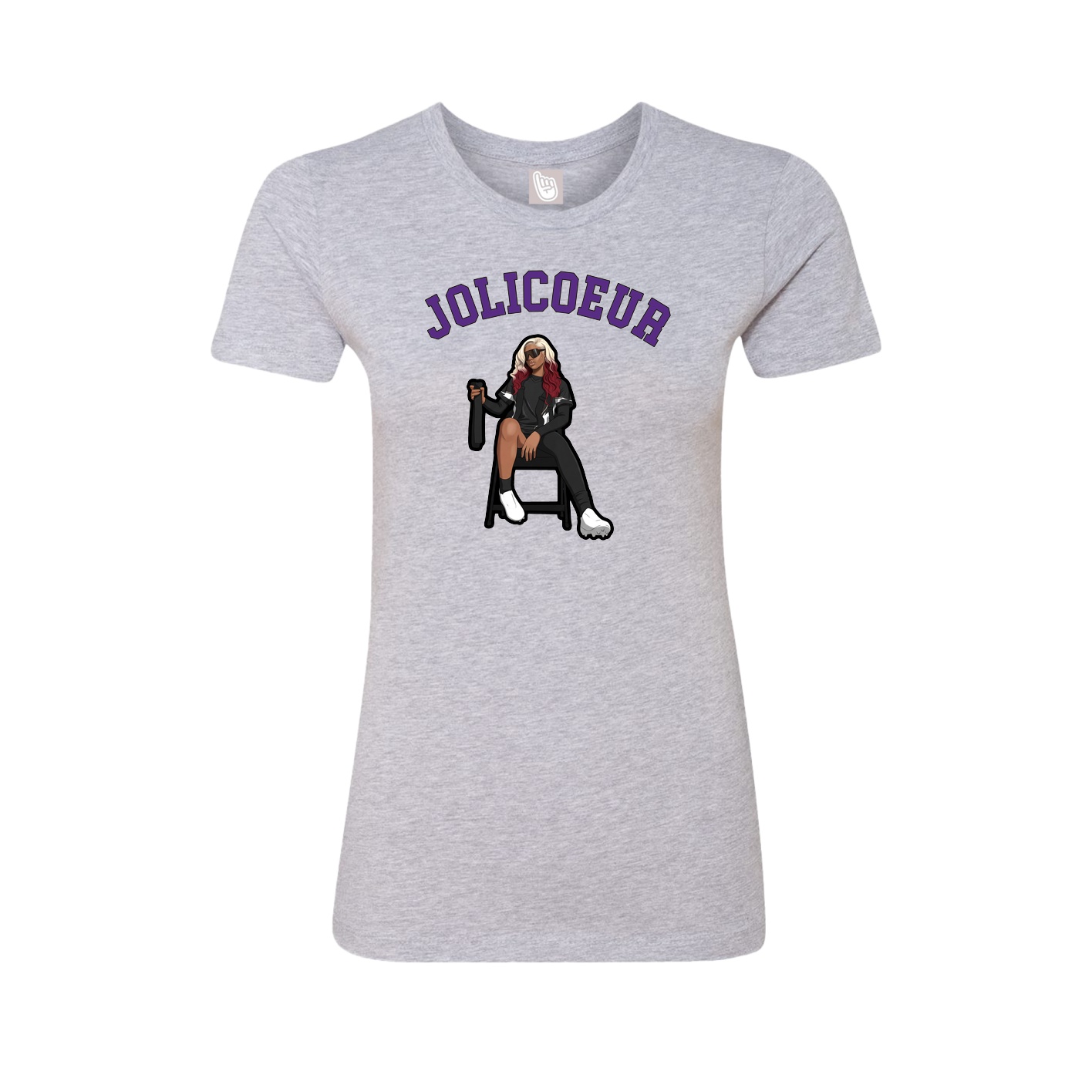 Fitted Women's Tee — Shirsey Arch in Grey