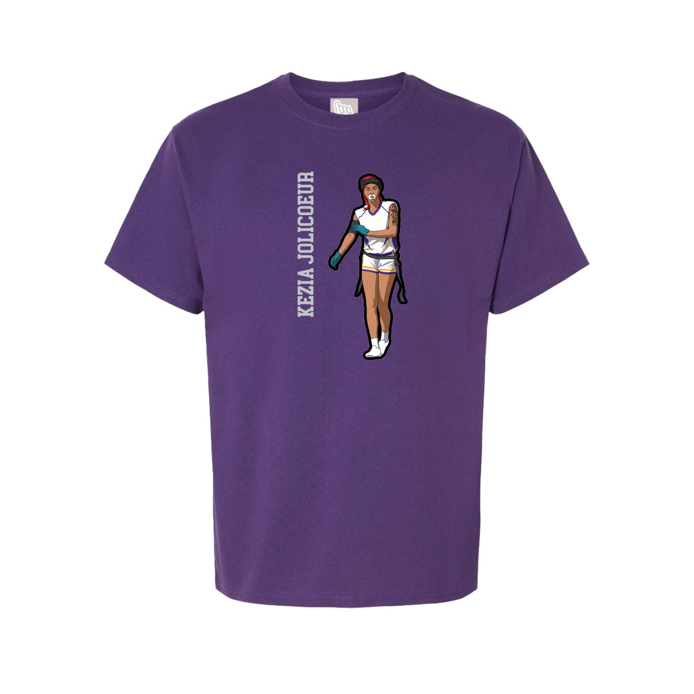 Tee — Name Vertical in Purple