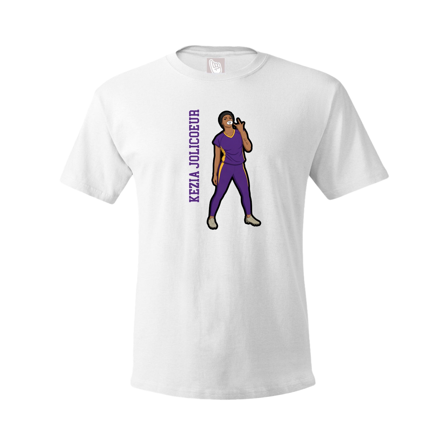 Youth Tee — Name Vertical in White