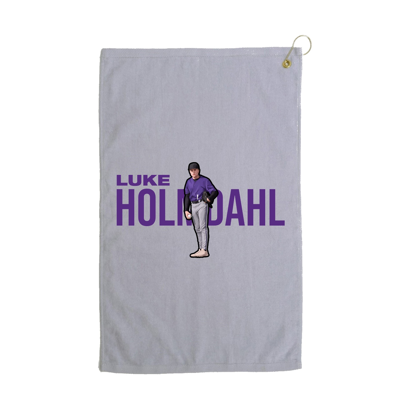 Golf Towel — Player Name in Grey