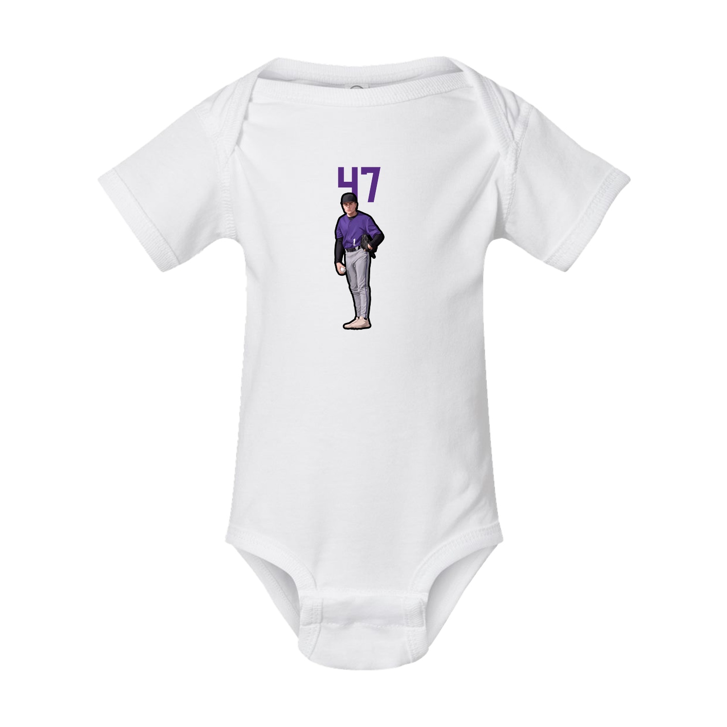 Baby Onesie — Number Top in White