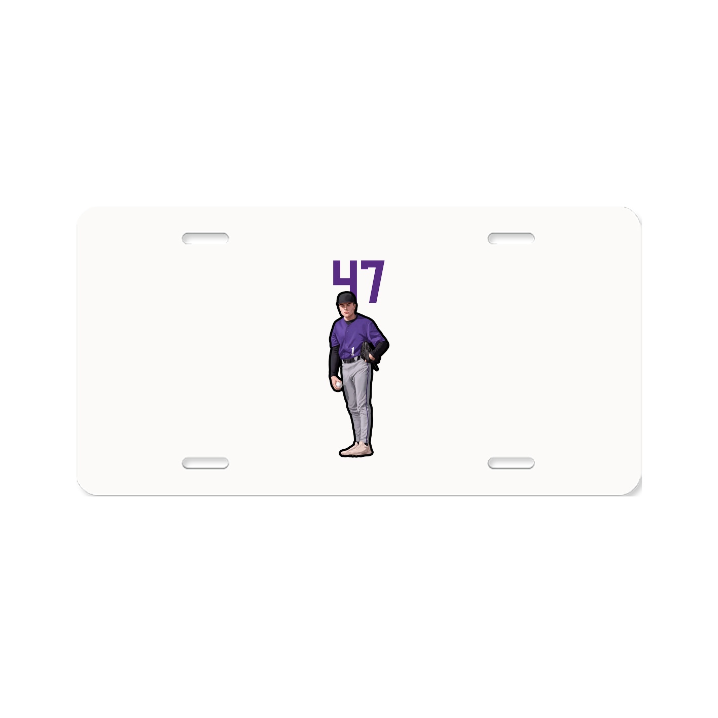 License Plate — Number Top in Classic