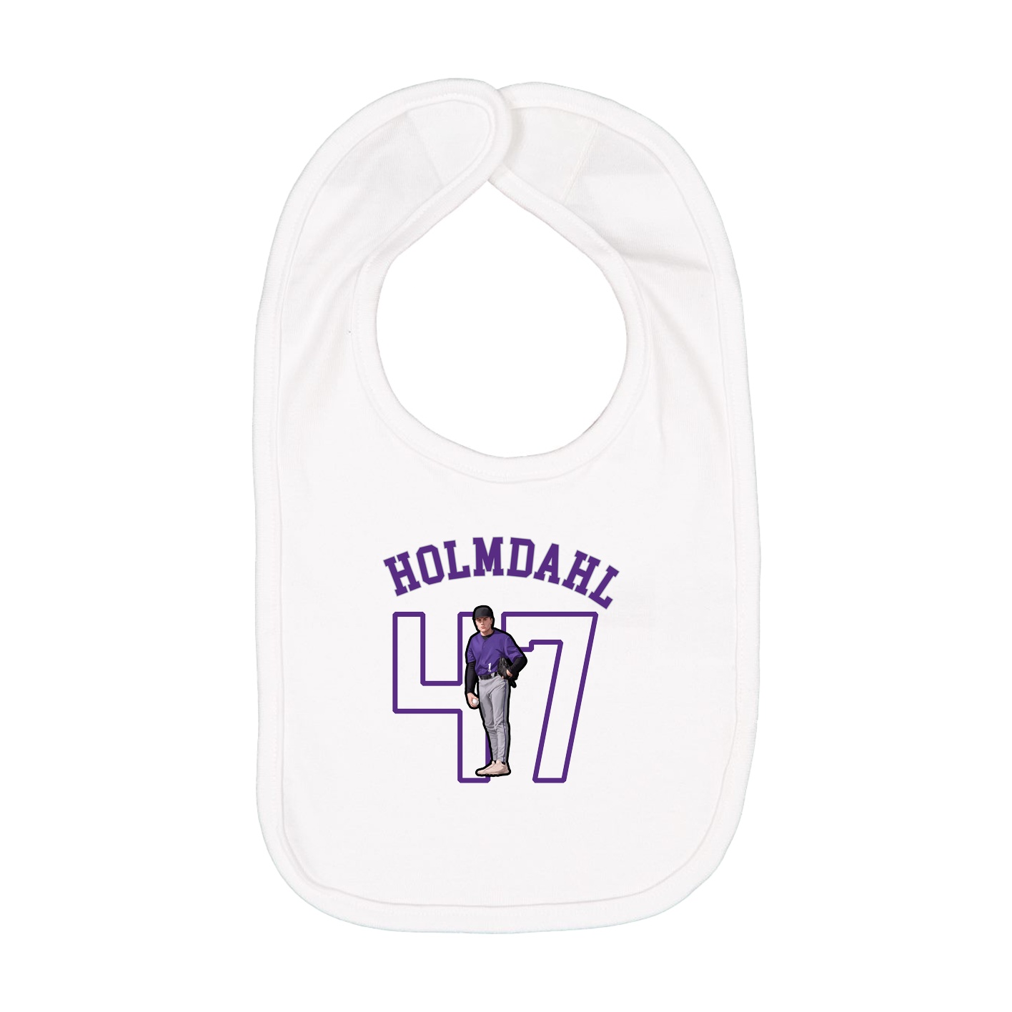 Infant Bib — Shirsey Arch in White