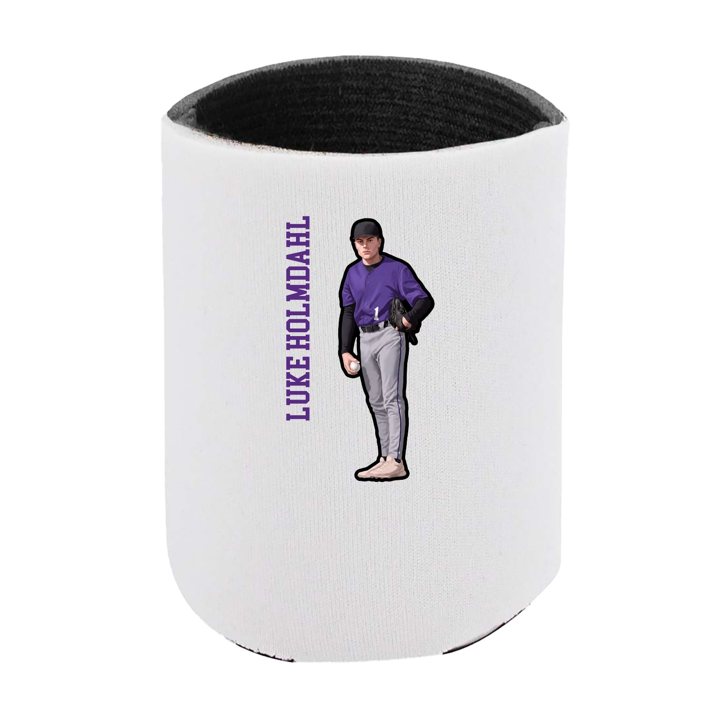 Can Holder — Name Vertical in White