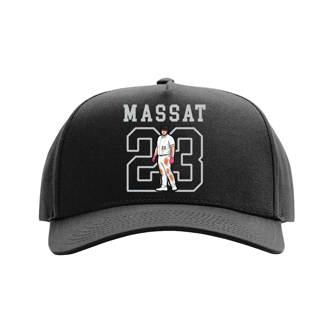 Full Fabric Five-Panel Champ Cap — Shirsey in Black