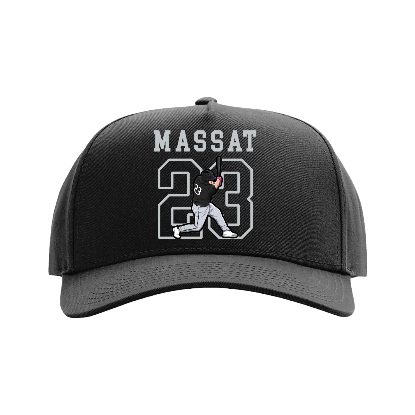 Full Fabric Five-Panel Champ Cap — Shirsey in Black