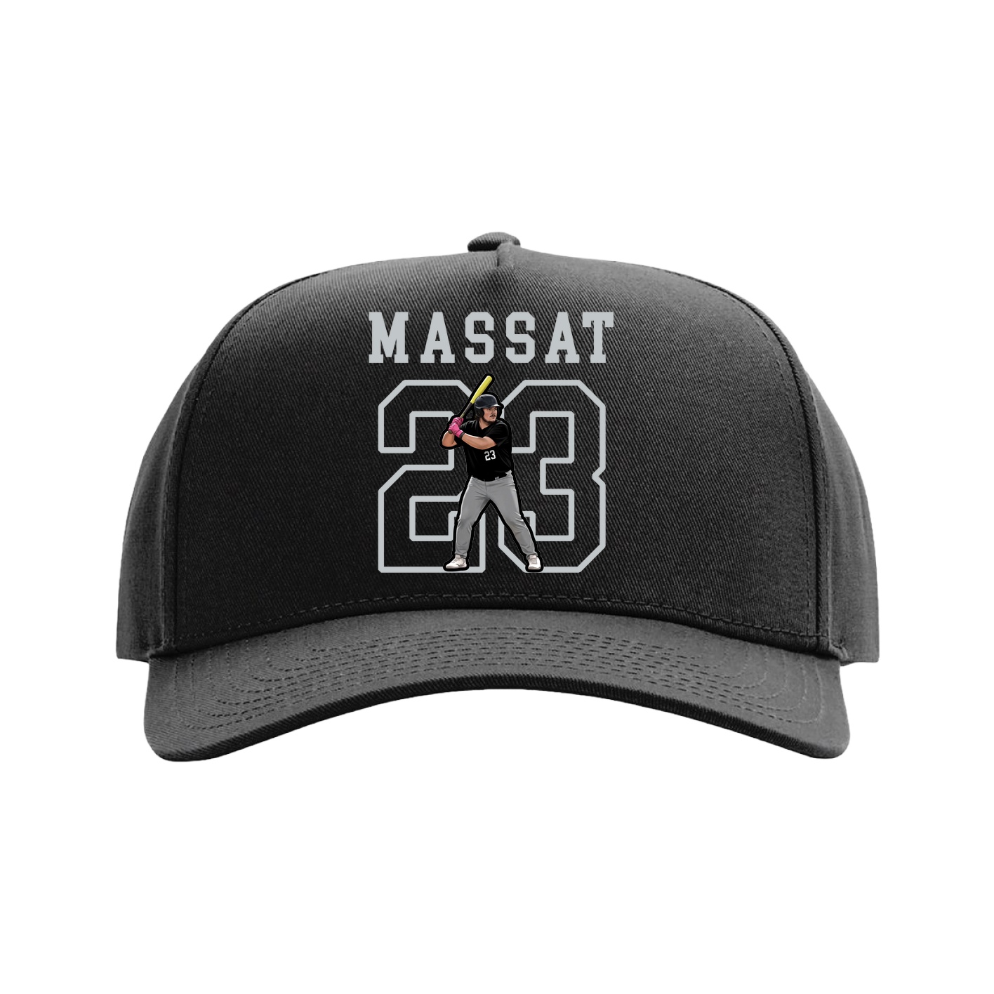Full Fabric Five-Panel Champ Cap — Shirsey in Black