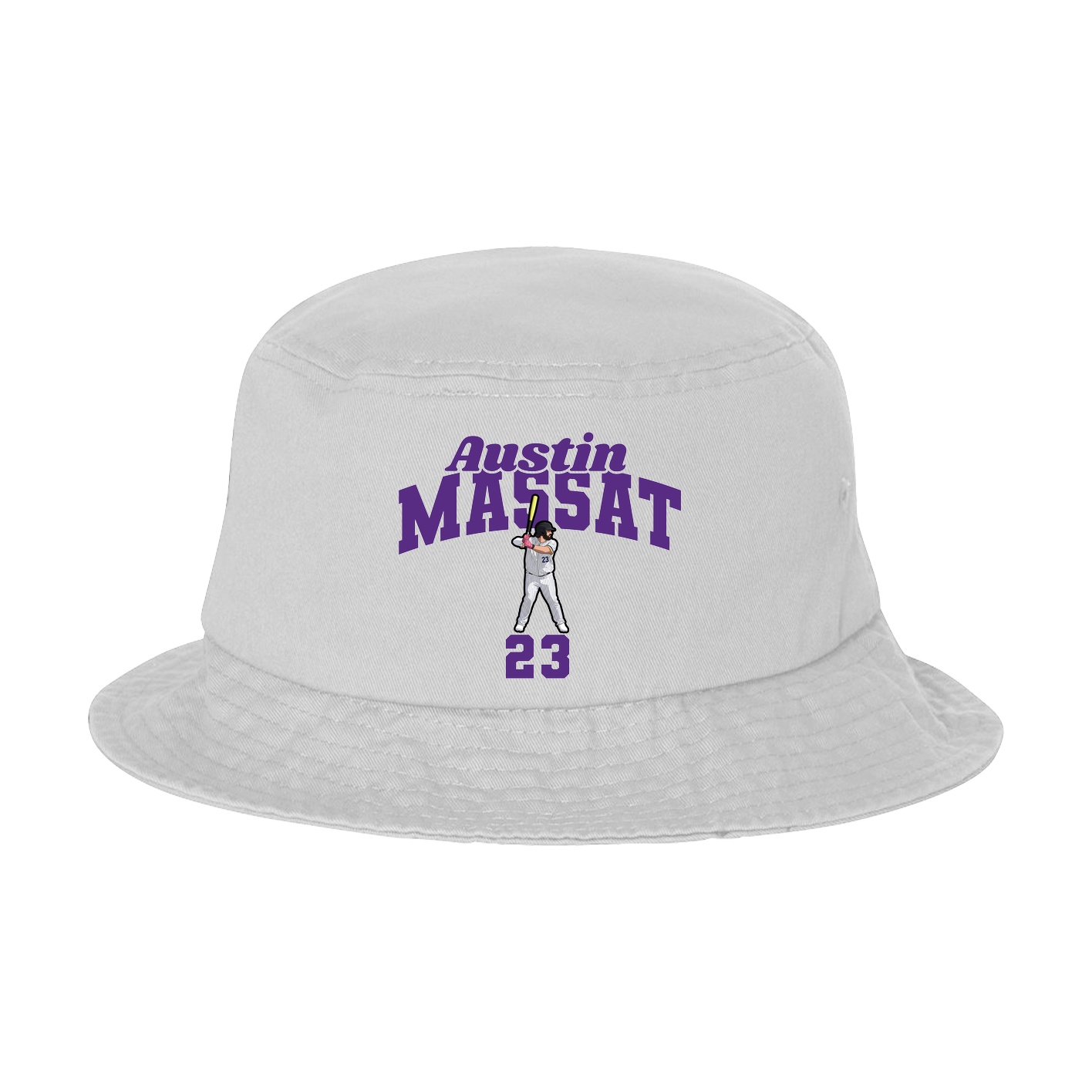 Bucket Cap — Signature Arch in White