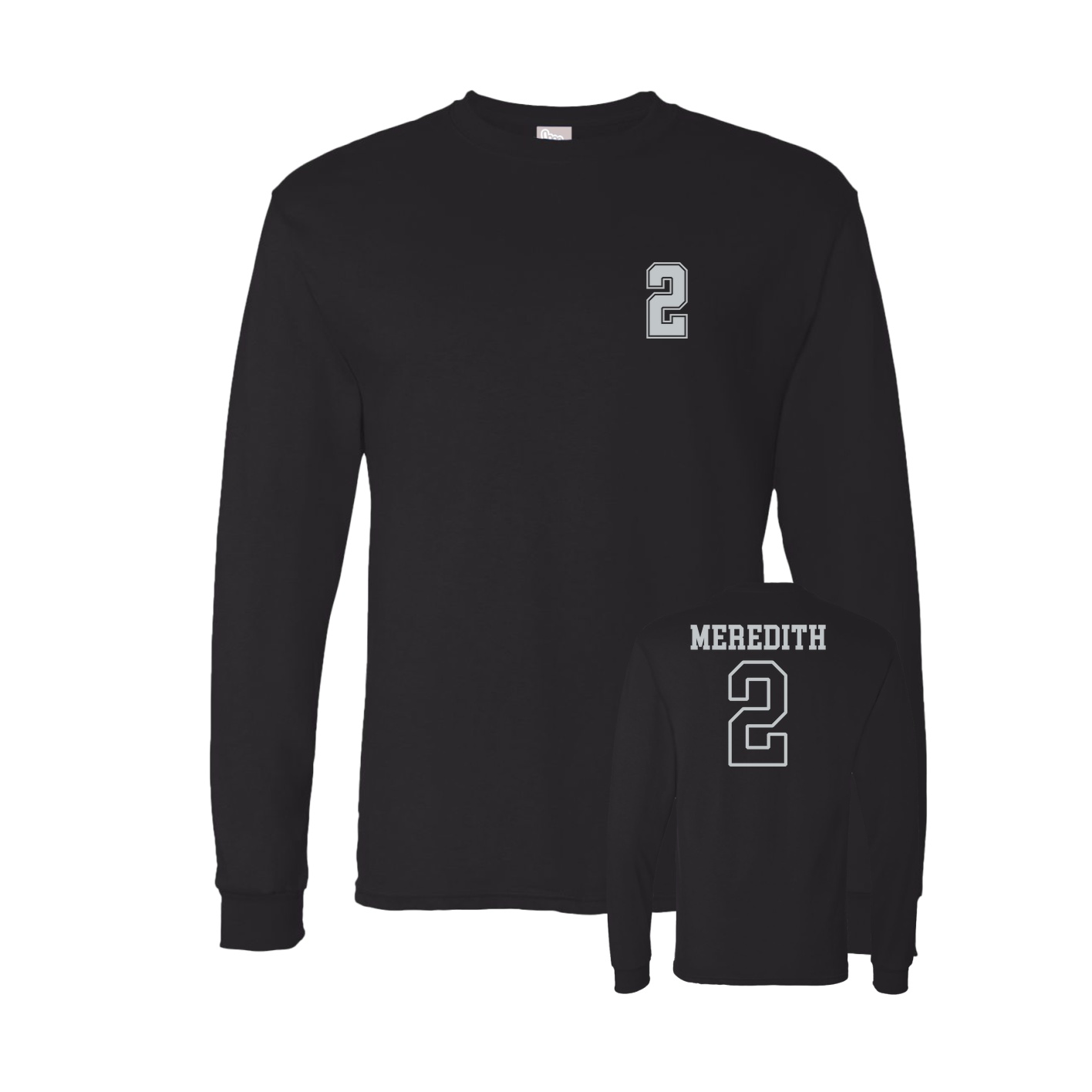 Long Sleeve Tee — Chest Back in Black
