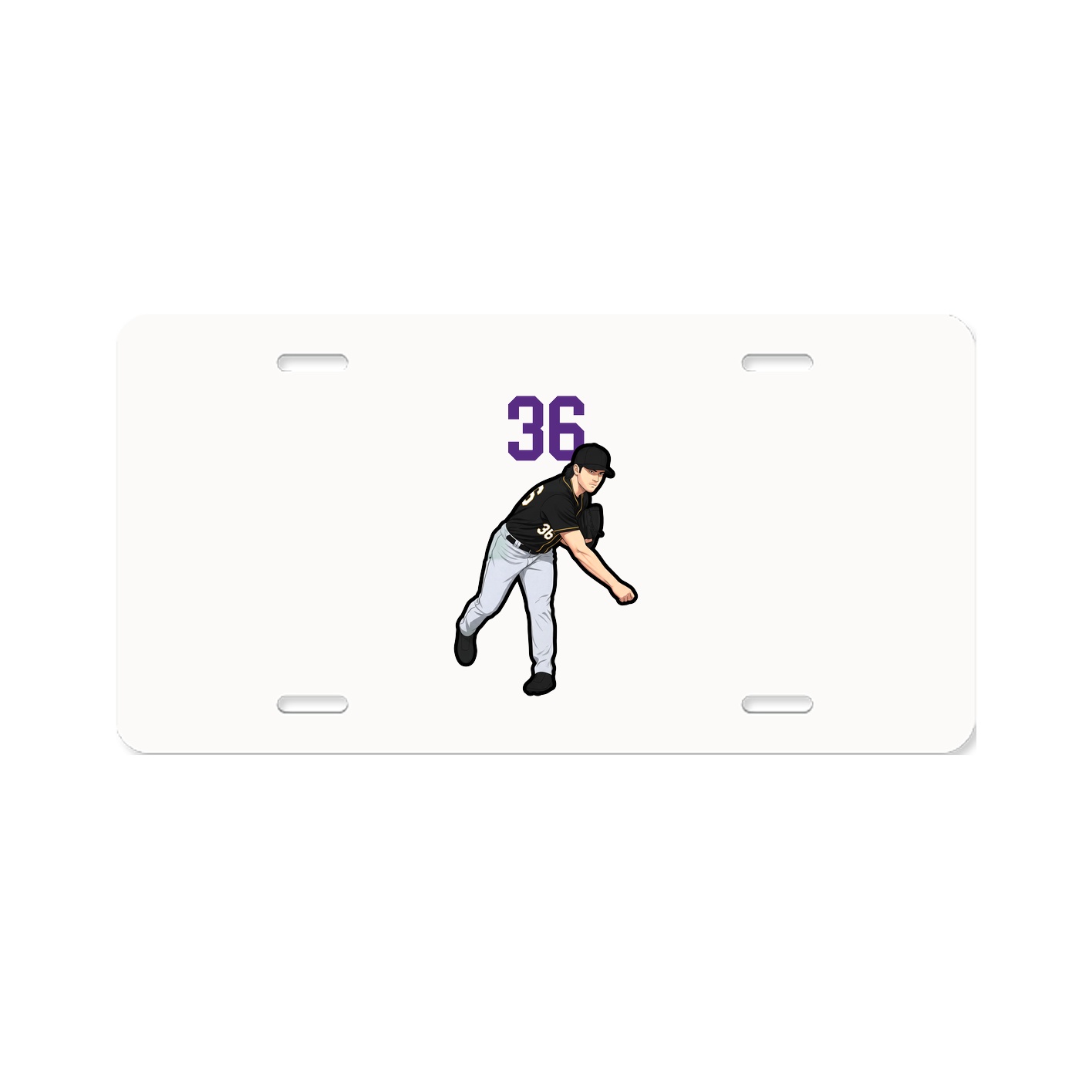 License Plate — Number Top in Classic