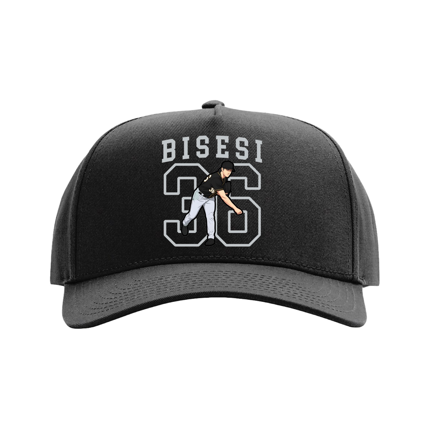 Full Fabric Five-Panel Champ Cap — Shirsey in Black