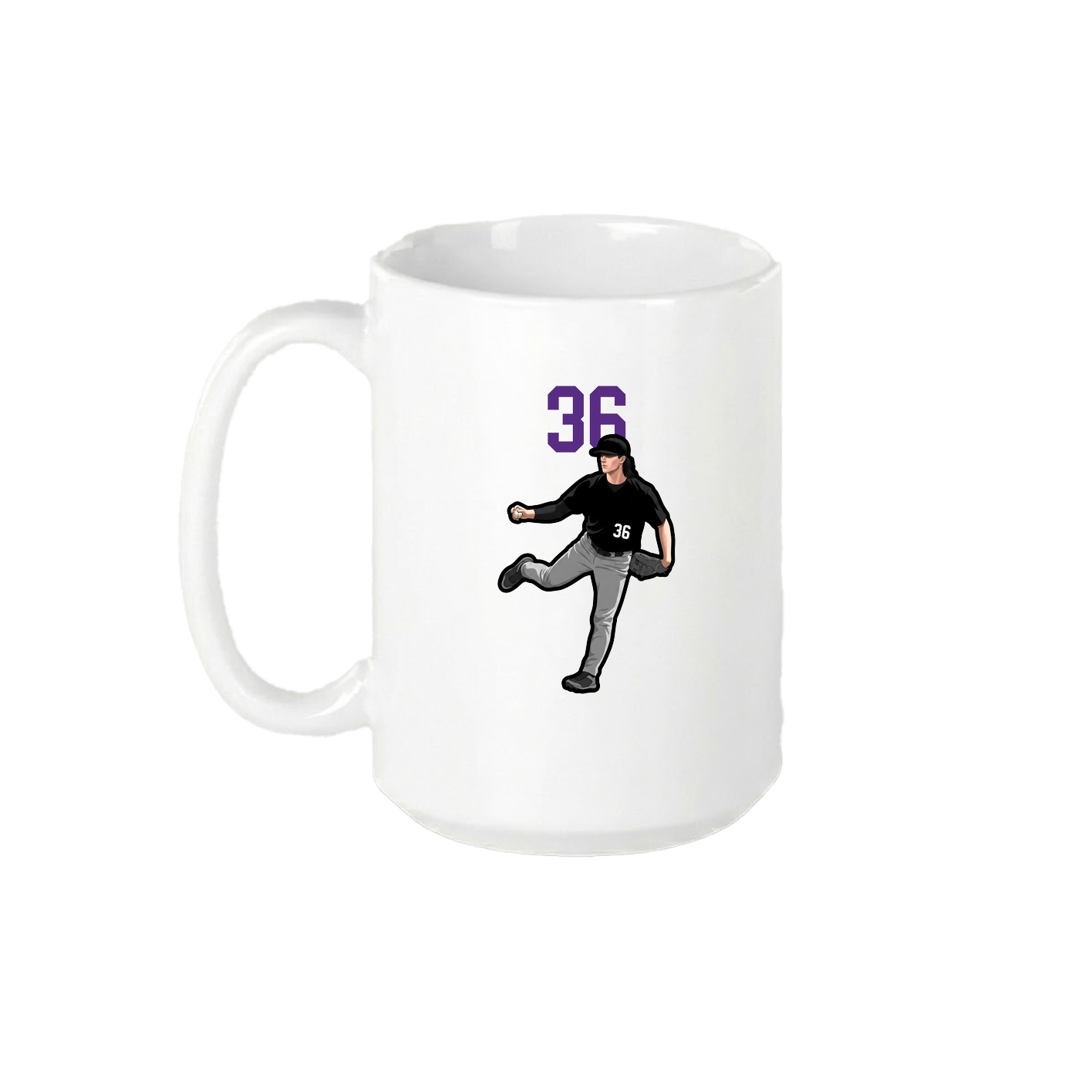 15oz Coffee Mug — Number Top in White