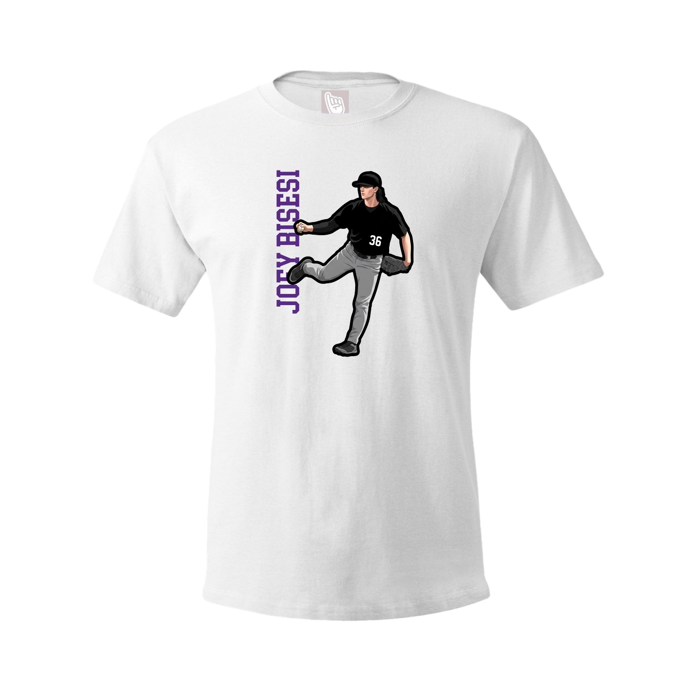 Tee — Name Vertical in White