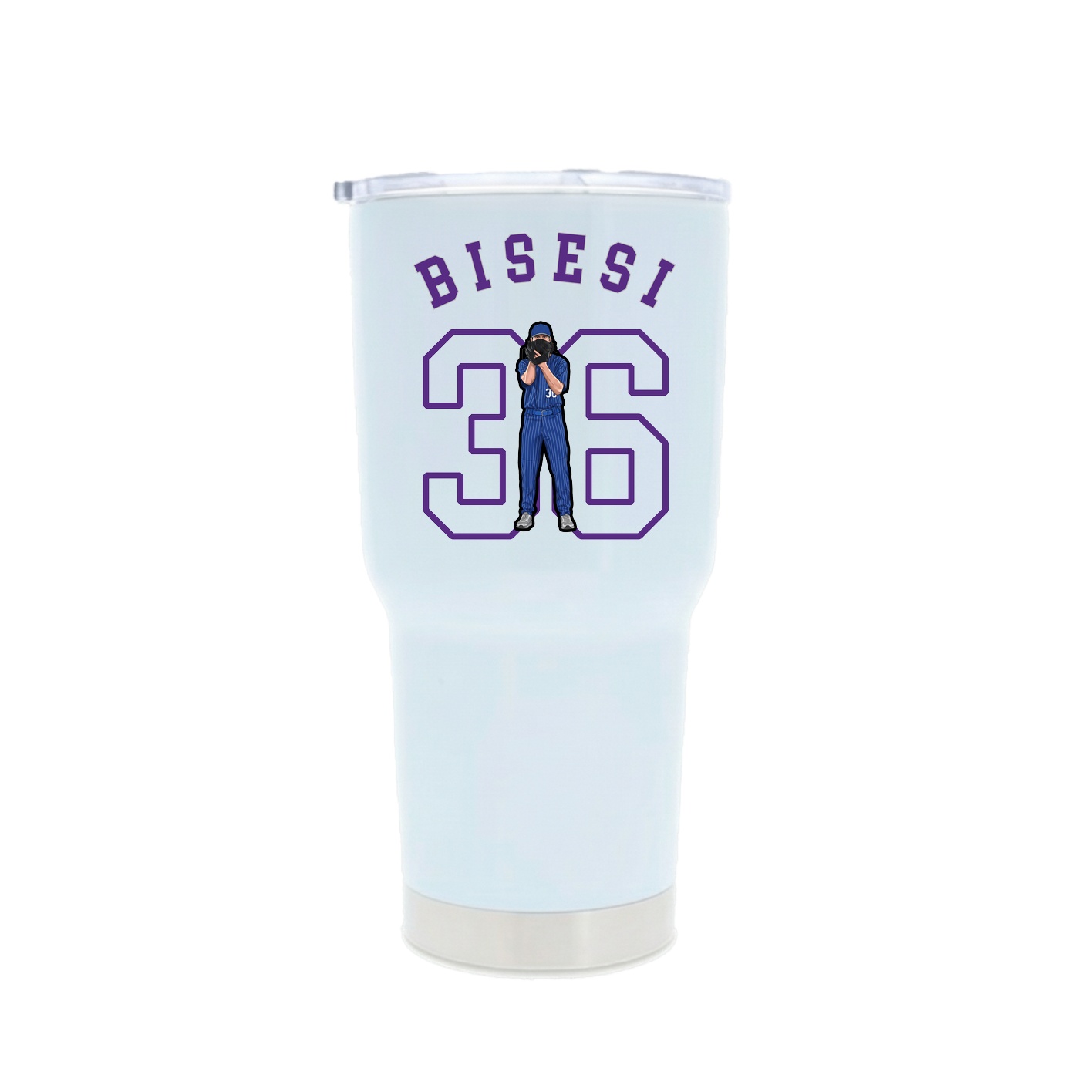 30oz Stainless Steel Tumbler — Shirsey Arch in White