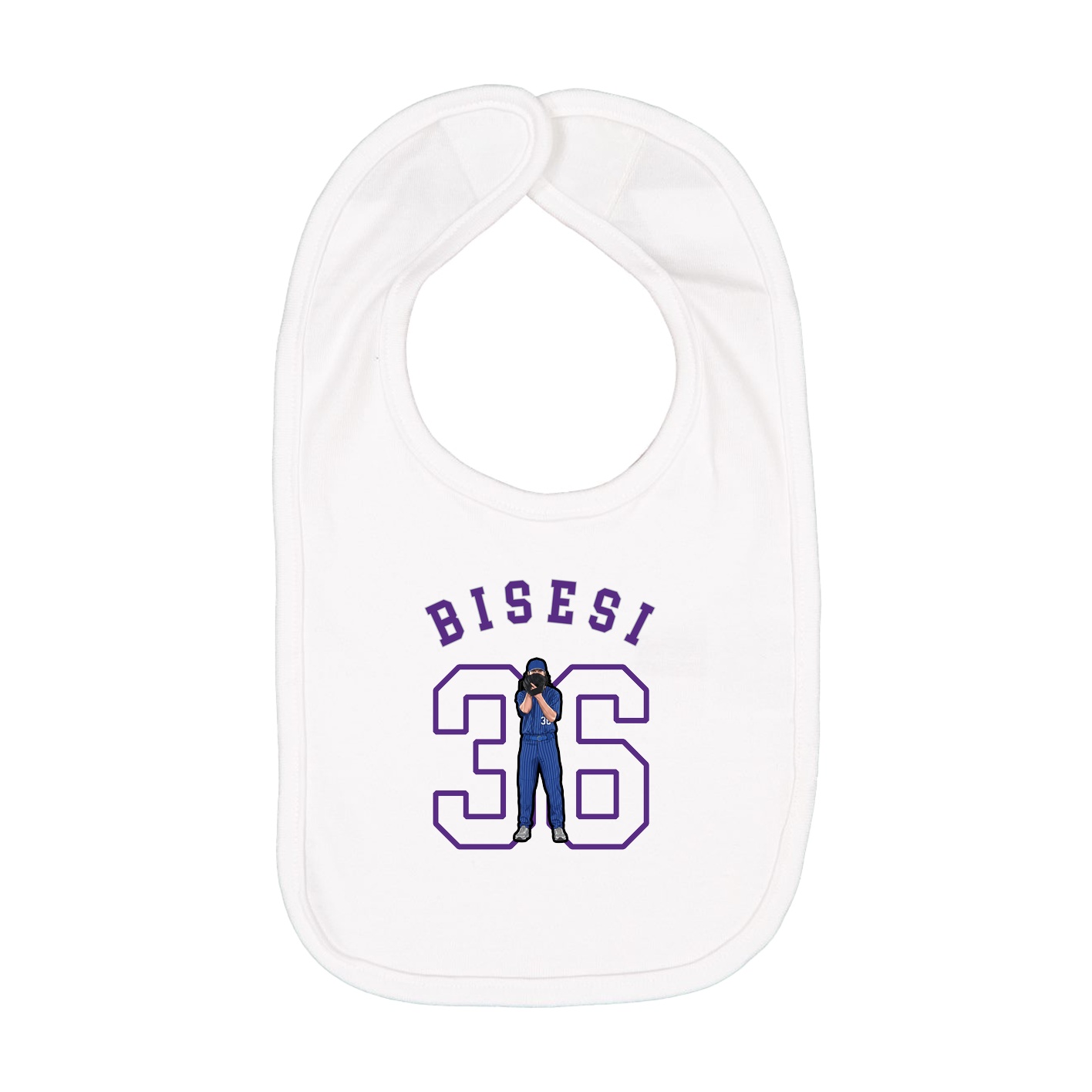 Infant Bib — Shirsey Arch in White
