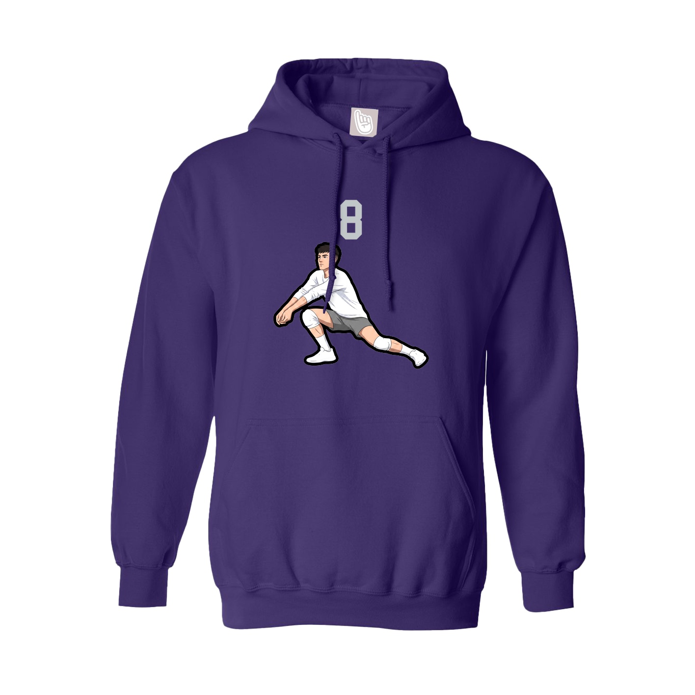 Hoodie — Number Top in Purple