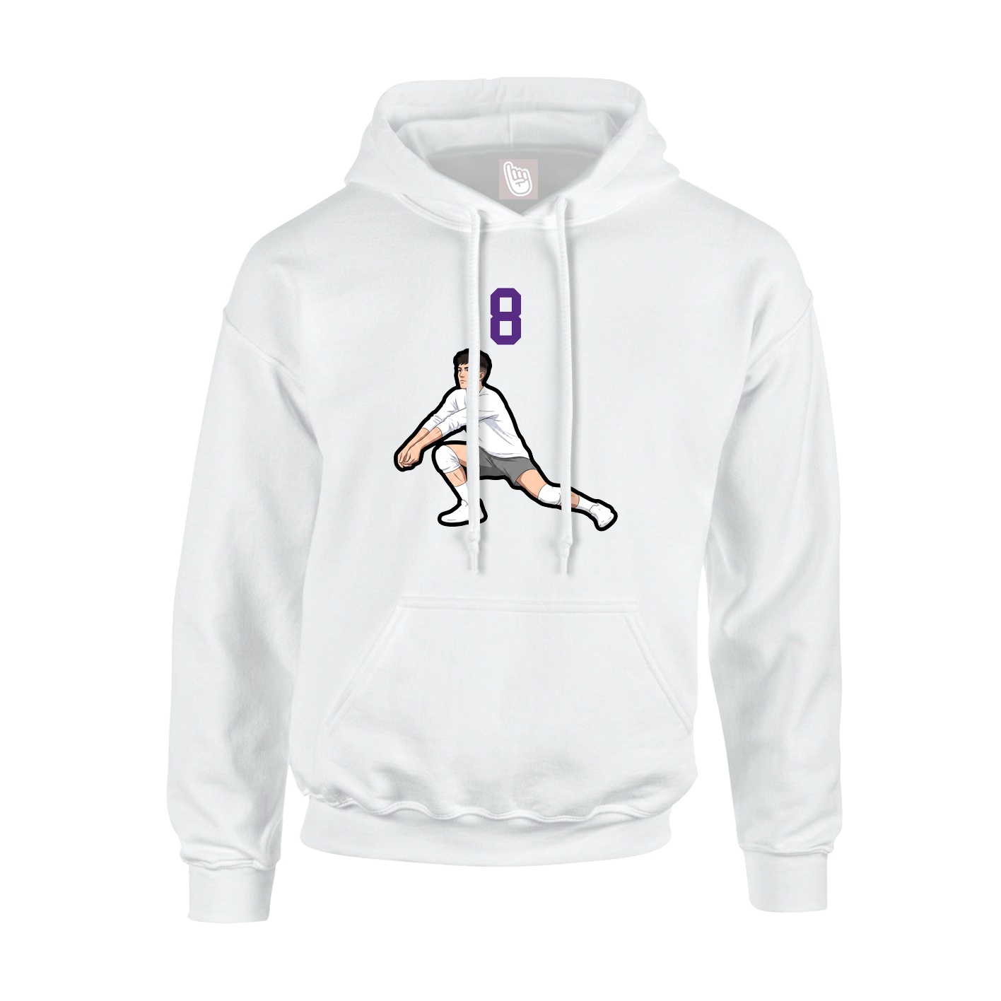 Hoodie — Number Top in White