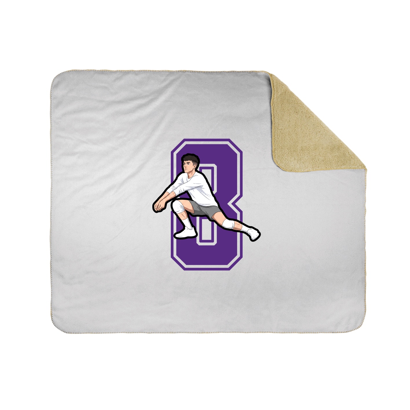 Throw Blanket — Number in White