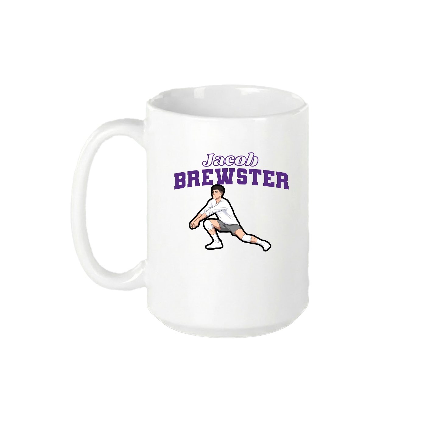 15oz Coffee Mug — Name Arch in White