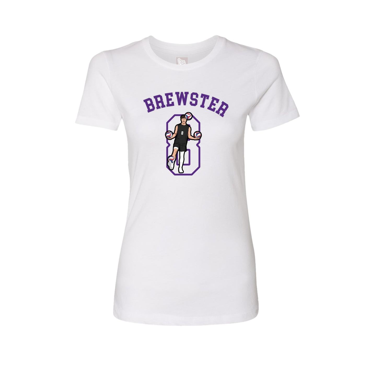 Fitted Women's Tee — Shirsey Arch in White