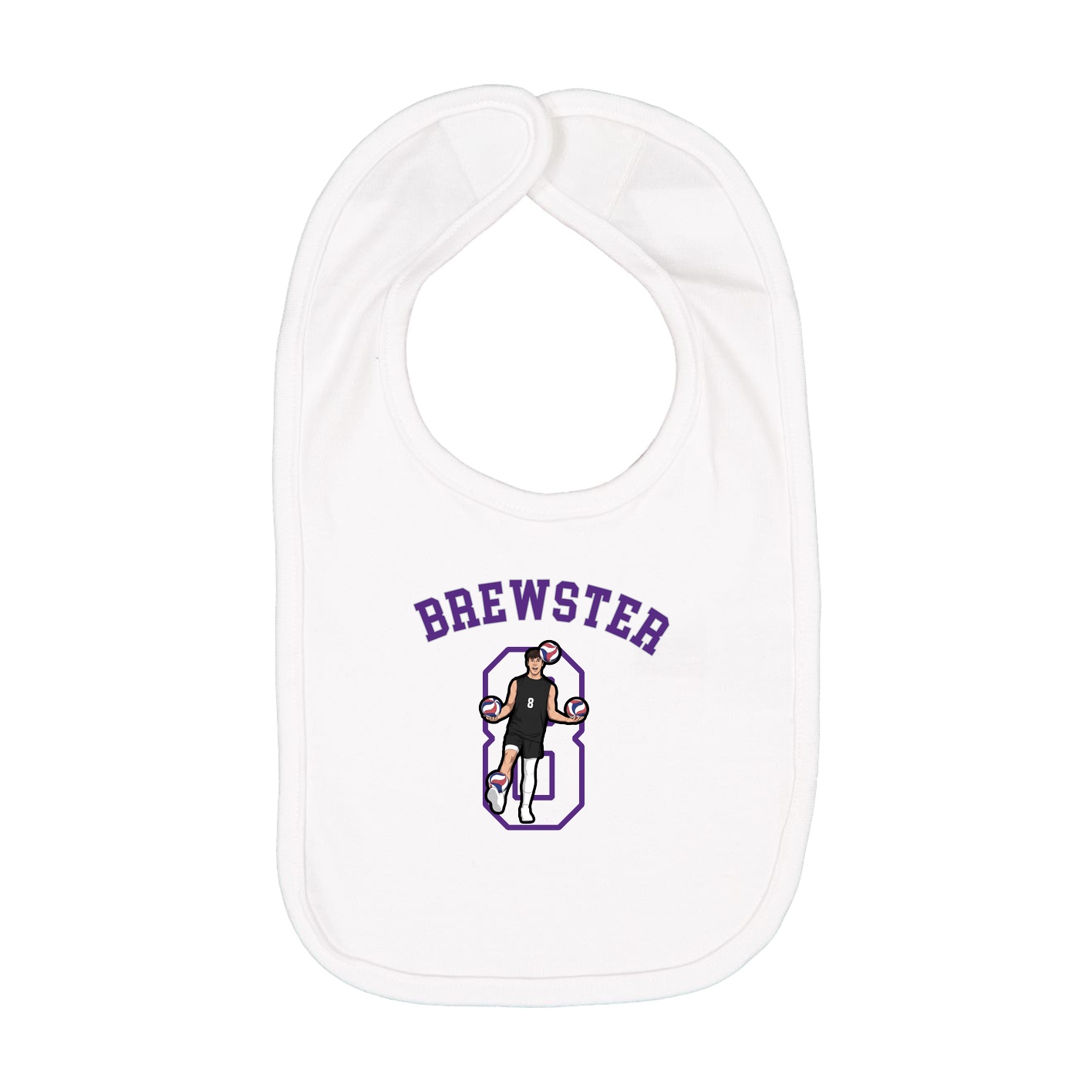Infant Bib — Shirsey Arch in White