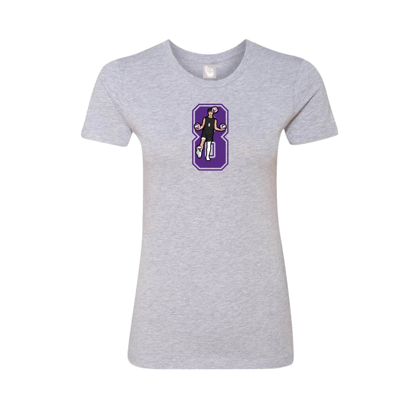 Womens Tee — Number in Grey