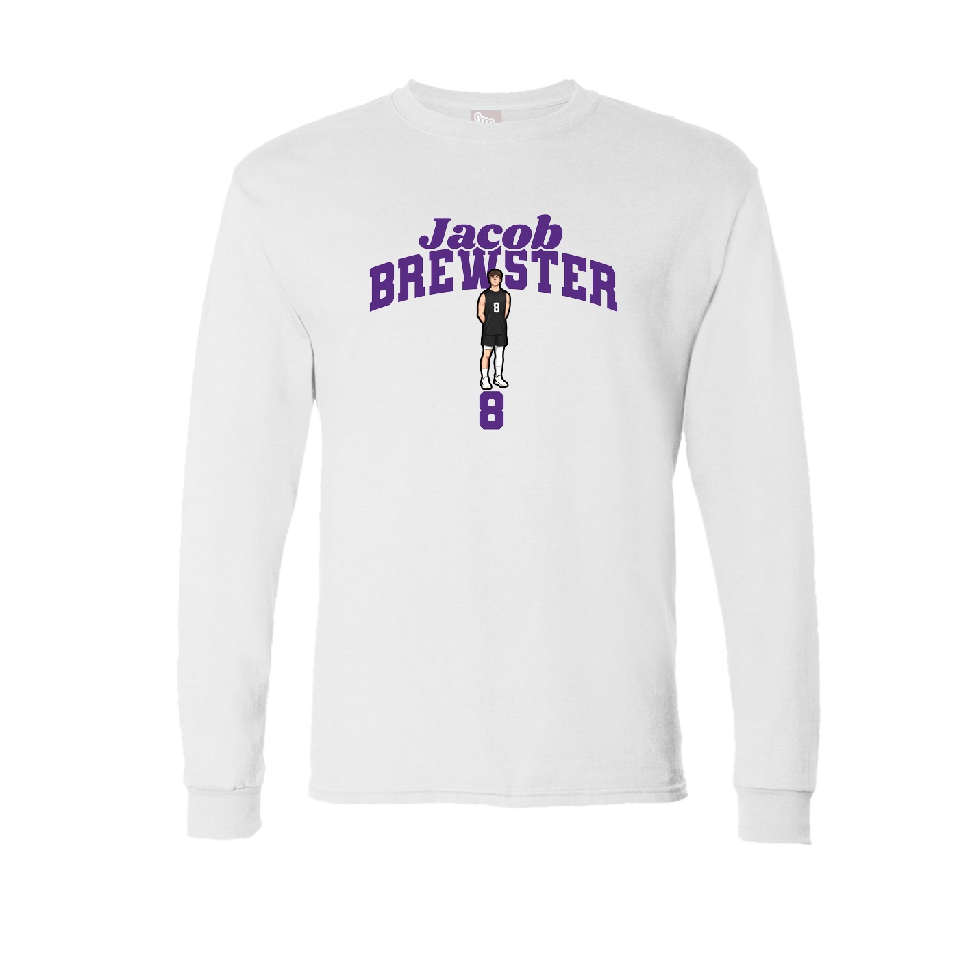 Long Sleeve Tee — Signature Arch in White