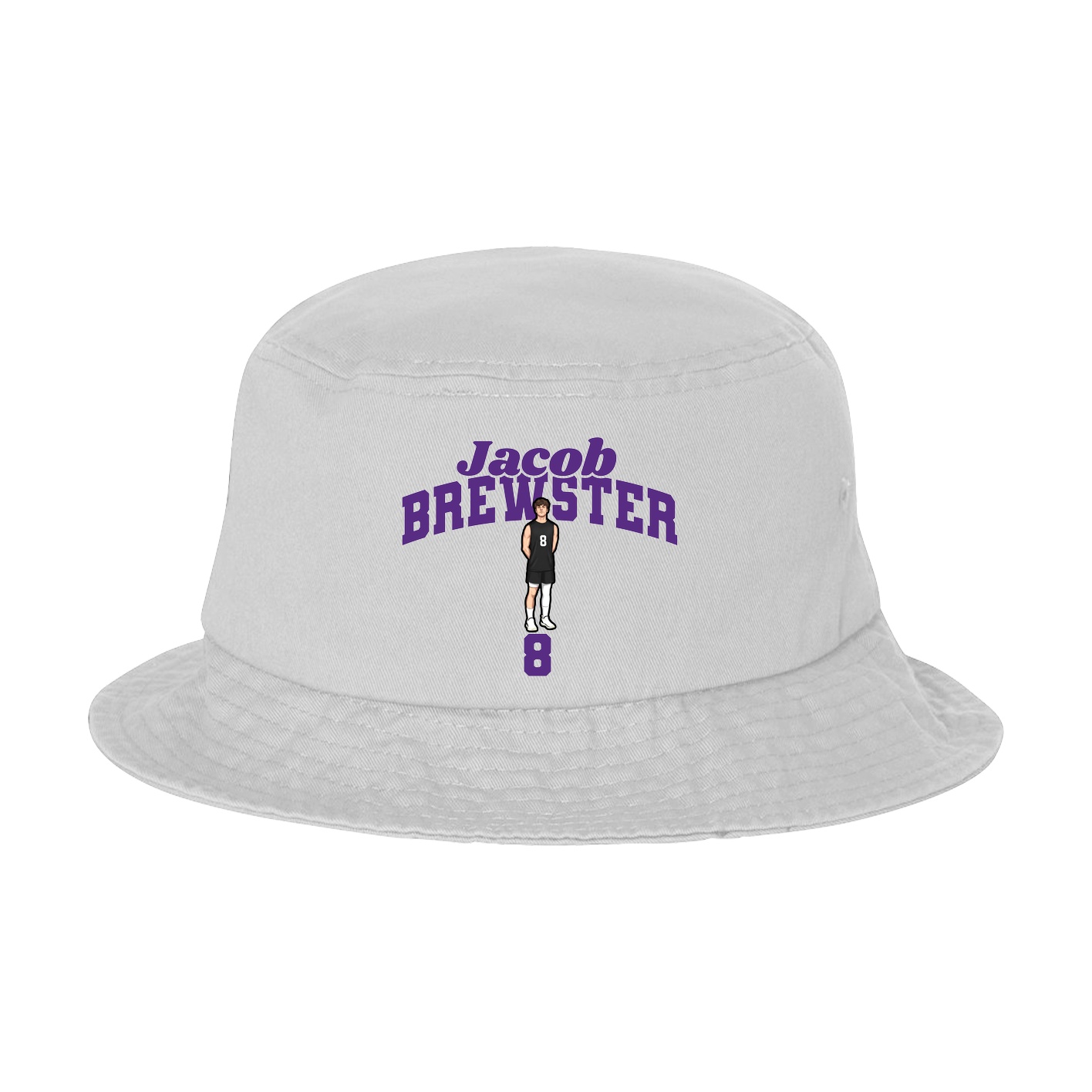 Bucket Cap — Signature Arch in White
