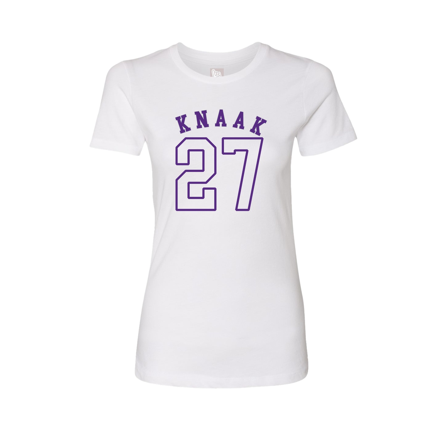 Fitted Women's Tee — Shirsey Arch in White