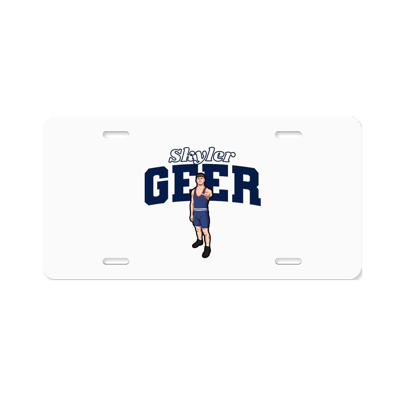 License Plate — Name Arch in Classic
