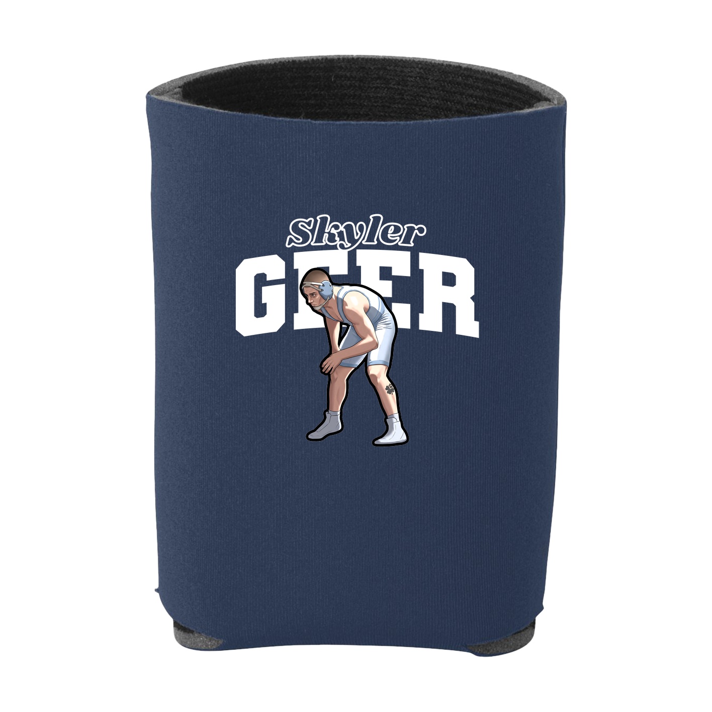 Can Holder — Name Arch in Navy