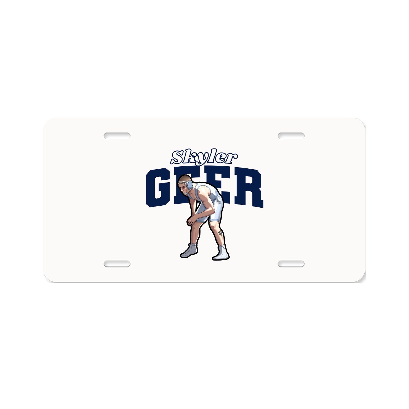 License Plate — Name Arch in Classic