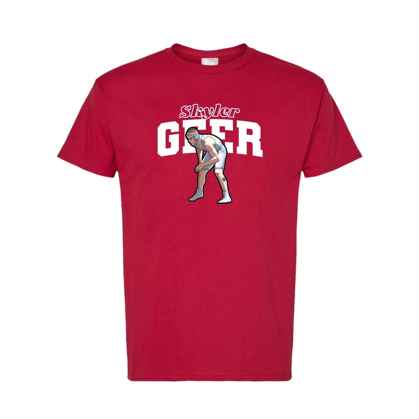 Tee — Name Arch in Crimson